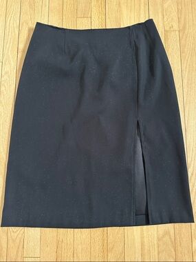 5 for $25 // Vintage 90s Dynamite poly sparkle slit skirt medium (7)